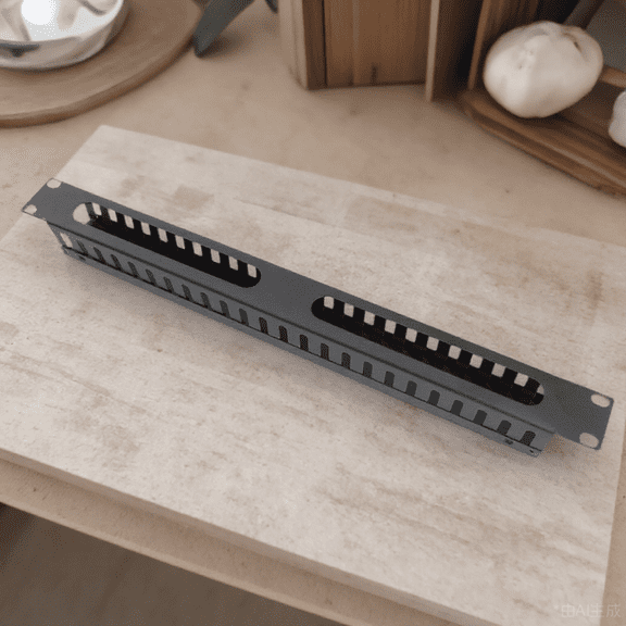Alasum 1Pc Cable Management System Rack Black Metal for Server Rack Wire and Ethernet Cable Organization