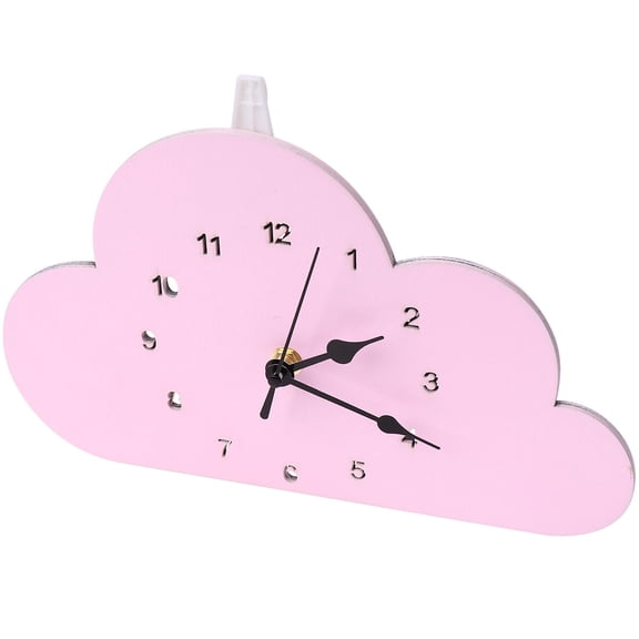 Alasum 1Pc Pink Home Clock Nordic Style Cloud Shape with Hollow Number Design