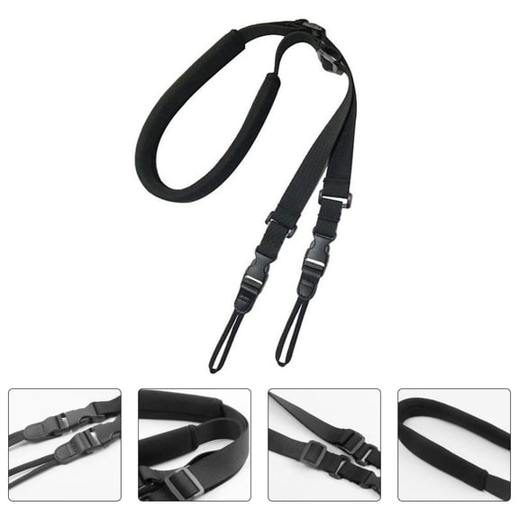 Alasum 1Pc Premium Black Nylon Camera Neck Strap with Adjustable Length for Travel and Photography