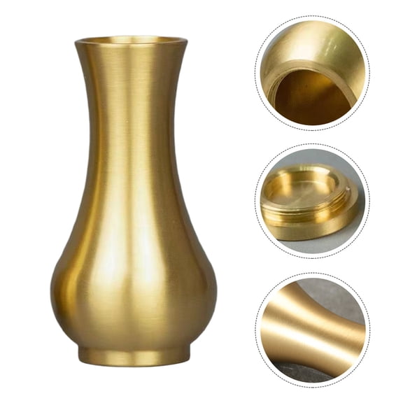 Alasum 1Pc Small Brass Vase Golden Flower Holder Creative Flower Arrangement Container
