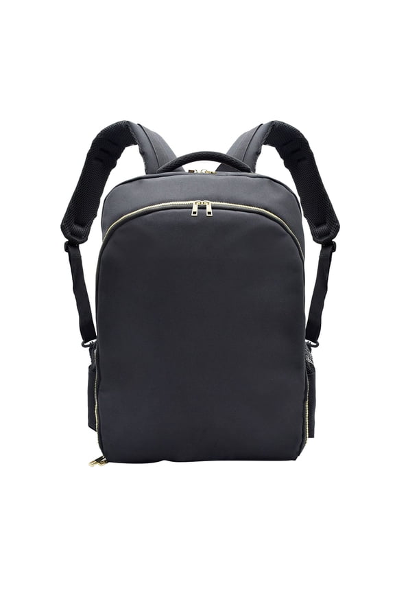 Alasum 1Pc Waterproof Black Hairdresser Tool Storage Backpack with Side Pockets