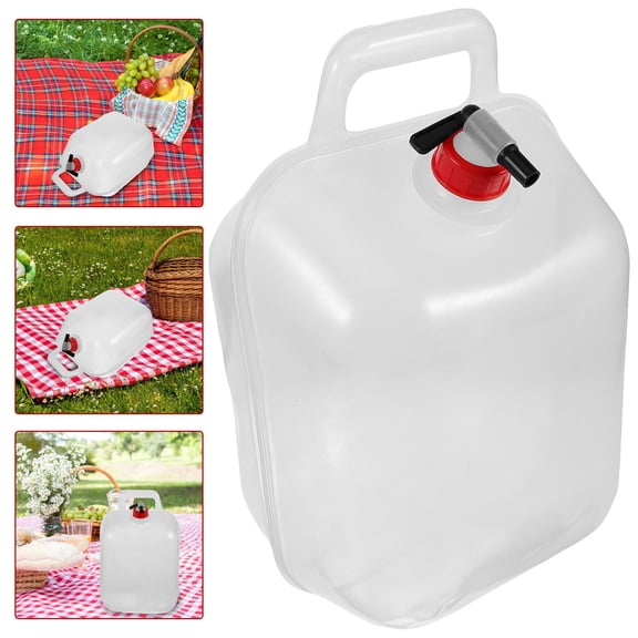Alasum 1Pc White Pe Material Collapsible Water Tank Large Portable Jug for Outdoor Use