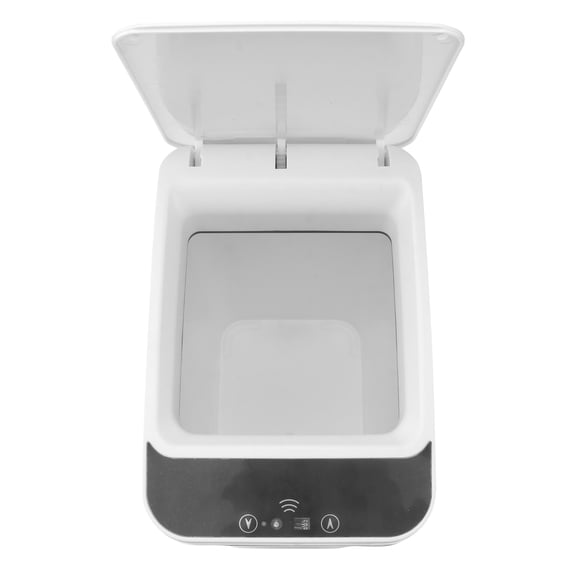 Alasum 1Pc White Smart Ash Bin with Battery Operated Induction and Tightly Sealed Lid