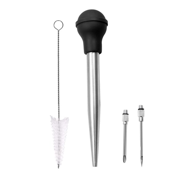 Alasum 1Set Barbecue Meat Injector Stainless Steel Needle for Pork Beef Fish Marinade