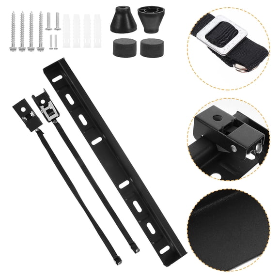 Alasum 1Set Black TV Wall Mount for 32 to 65 Inch LCD Tvs No Drill Installation with Sponge Pad