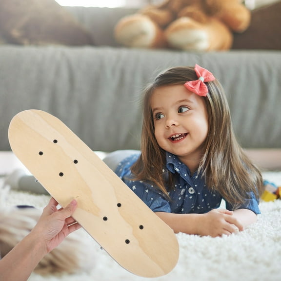 Alasum 1Set Blank Skateboard Deck Chinese Maple Wood Double Tail Natural Wood Color For Art Painting Replacement