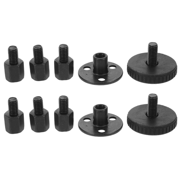 Alasum 1Set Easy Install Adjustable Headboard Brackets with Wall Protector Black Anti Shake