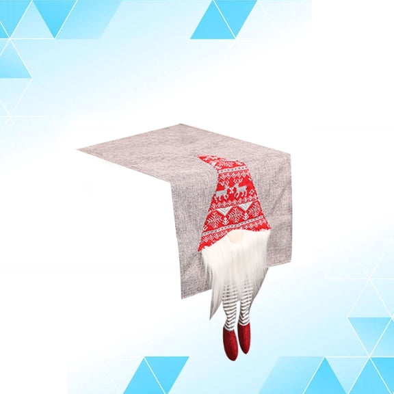 Alasum 1Set Farmhouse Table Runner Rectangular Linen Grey 180x33cm Christmas Decoration Protect Table Surface