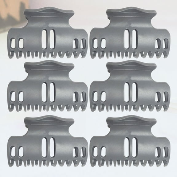 Alasum 1Set Grey Plastic Hair Clips with Teeth Design for Secure Hold in Hair Salons