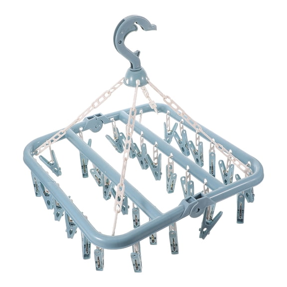 Alasum 1Set Multipurpose Clothes Dry Rack for Home Laundry Room with Nonslip Sky Blue PP Material