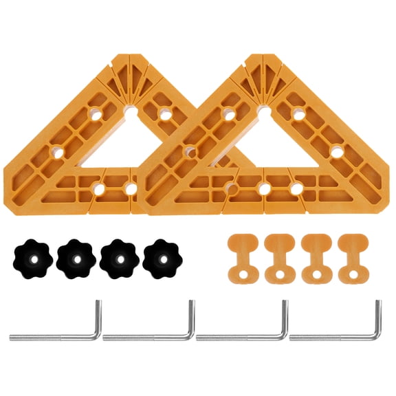 Alasum 1Set Orange Clamping Square Tool for Woodworking 90 Degree Positioning and Panel Assembly