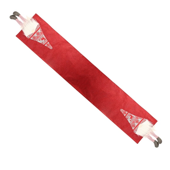 Alasum 1Set Rustic Table Runner Red 180x33cm for Christmas Holiday and Restaurant Decoration