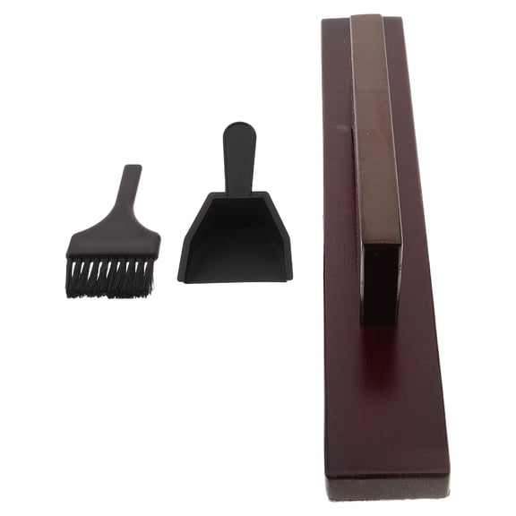 Alasum 1Set Shuffleboard Table Brush and Dustpan Set with Soft Bristles for Gentle Cleaning