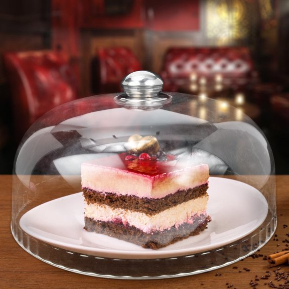 Alasum 1Set Thickened Transparent Dust Cover Acrylic Cake Dome For Kitchen Use