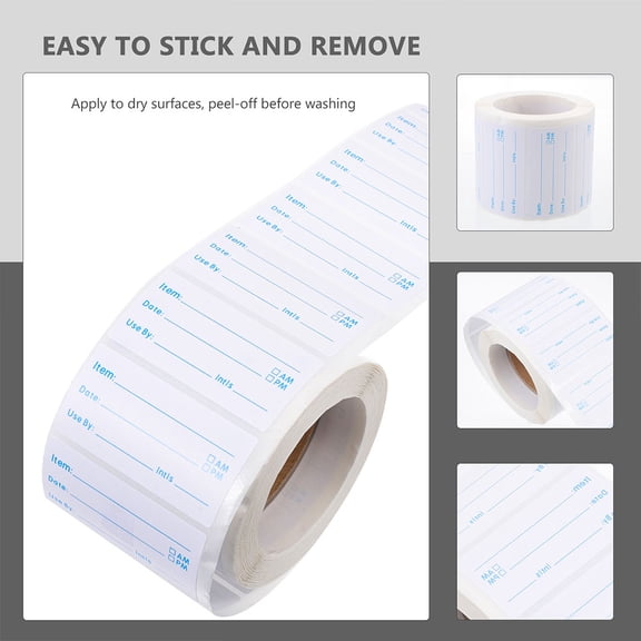 Alasum 2 Rolls Writable Rotating Labels Useful Food Labels for Bags Kitchen Use Assorted Color