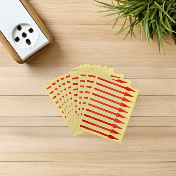 Alasum 200Pcs Self Adhesive Red Direction Label Stickers Waterproof for Daily Use