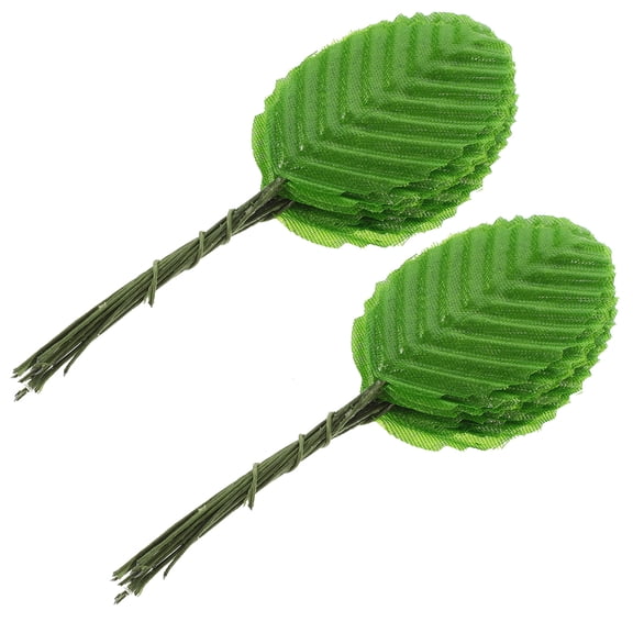 Alasum 200Pcs cate Green Artificial Leaf for Party Decoration and Office Leaf Display