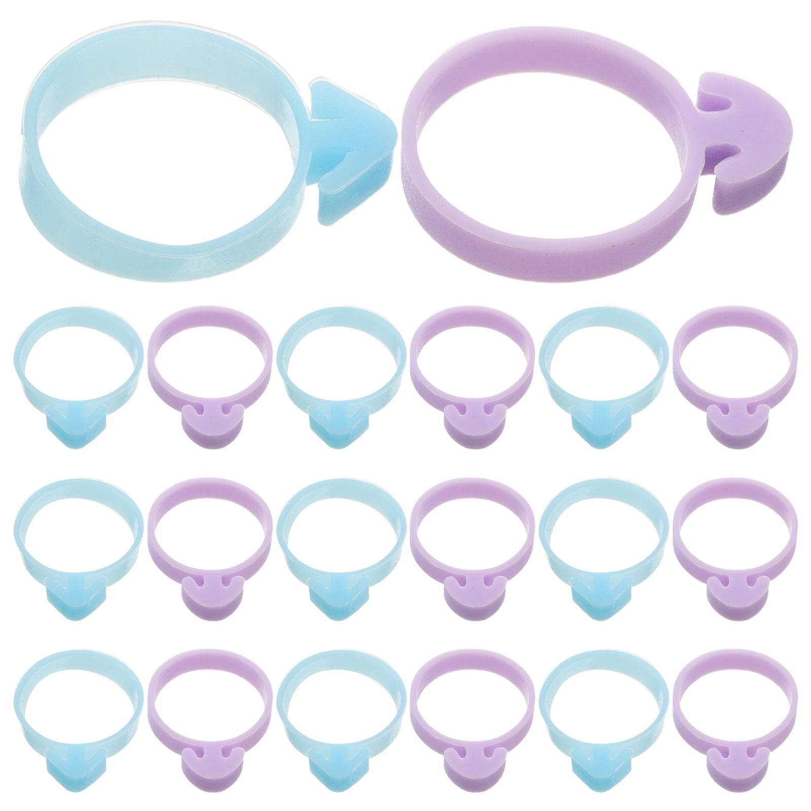 Alasum 20Pcs Foodgrade Silicone Cake Decorating Bag Rings for Reusable ...