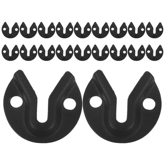 Alasum 20Pcs Invisible Black Metal Keyhole Hangers for Secure Furniture and Frame Hanging