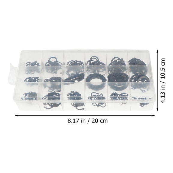 Alasum 225Pcs Steel External Circlip Retaining Clip Set Black for Home Appliance Automotive Repairs