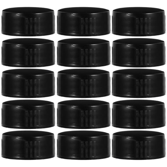 Alasum 24Pcs Black Plastic Bottle Caps for Aromatherapy and Perfume Bottles with Easy Open Lid