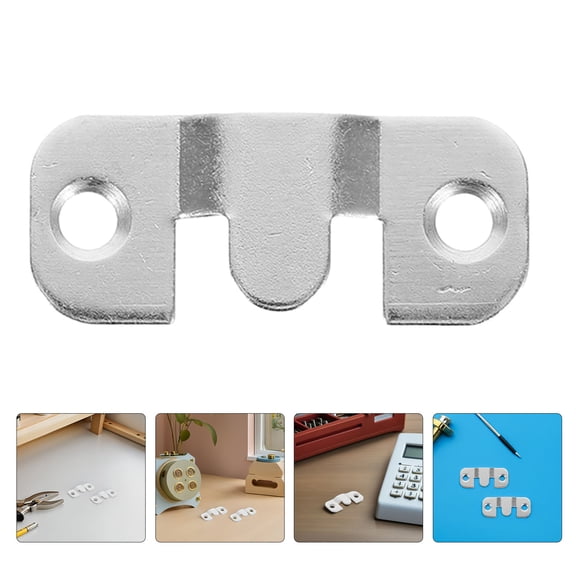 Alasum 24Pcs Stainless Steel Photo Hanging Buckles with Screws for Secure Z Shape Frame Mounting
