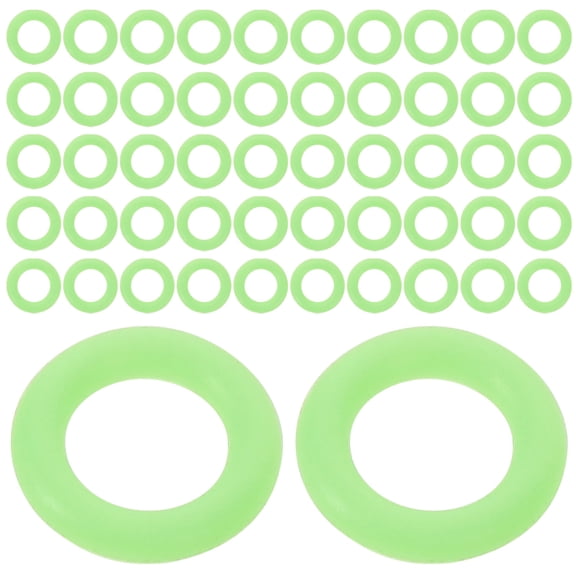 Alasum 250Pcs Glow in Dark Tent Peg Rings Light Green Silicone Tent Stake Fastener Loops for Camping