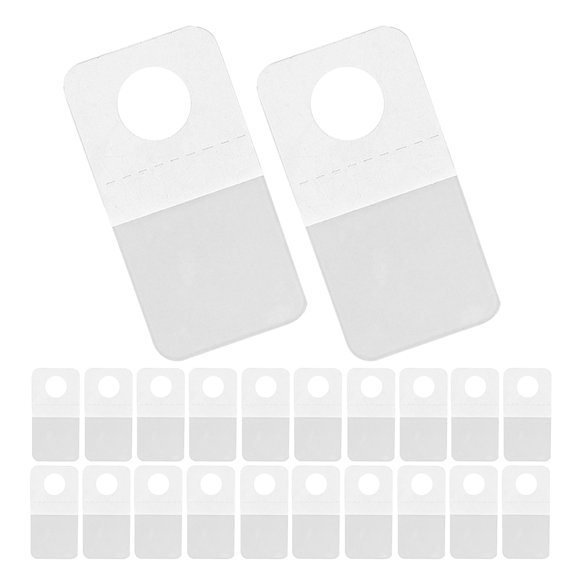 Alasum 250Pcs Heavy Duty Self Adhesive Transparent PVC Hanging Tabs for Easy Damage Free Display