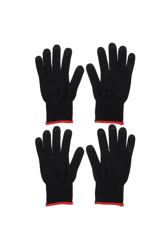 Alasum 2Pairs Black Mobile Game Controller Gloves Elastic Fit Sensitive Touch Screen