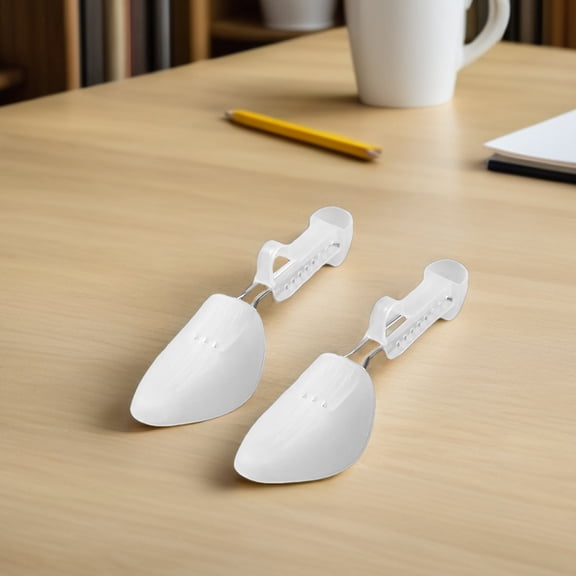Alasum 2Pairs Durable Transparent Plastic Shoe Trees Adjustable Shoe Support for Home Use