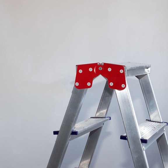 Alasum 2Pcs Attic Ladder Pull Down Hinge Red with Fixed Rod for Secure Stable Setup