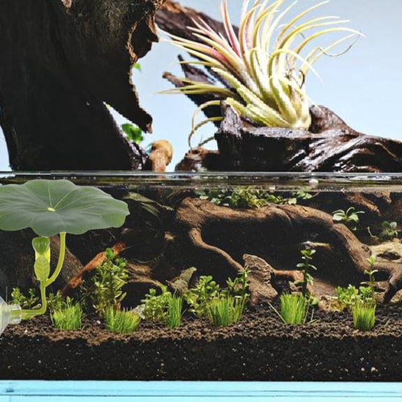 Alasum 2Pcs Betta Fish Tank Adornment Green ABS Leaves Hammock For Betta Fish Care