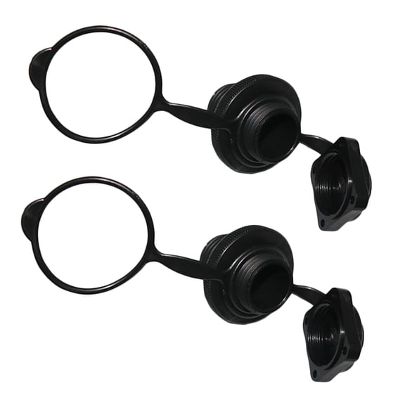Alasum 2Pcs Black Caps for Air Bed Inflatable Boat and Raft Lightweight Strong and Durable