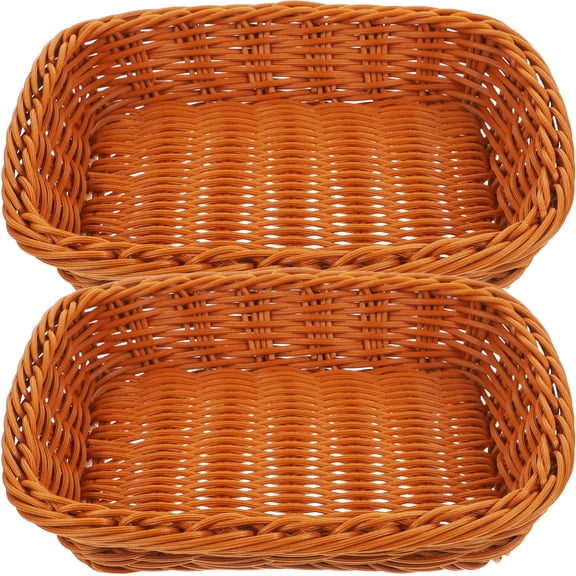 Alasum 2Pcs Bread Proofing Basket Set Light Brown PP for Bakery