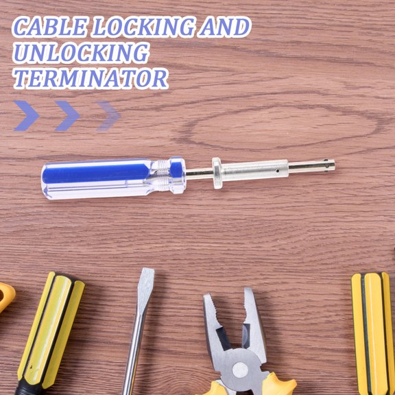 Alasum 2Pcs Catv Locking Terminator Key 7 Inch Metal and Plastic Construction with Solid Spring Steel Ears