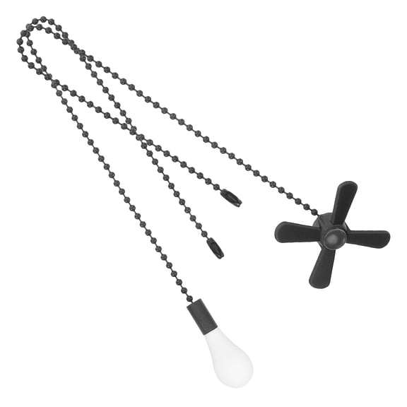 Alasum 2pcs Decorative Black Ceiling Fan Pull Chain Extension Bulb Shape