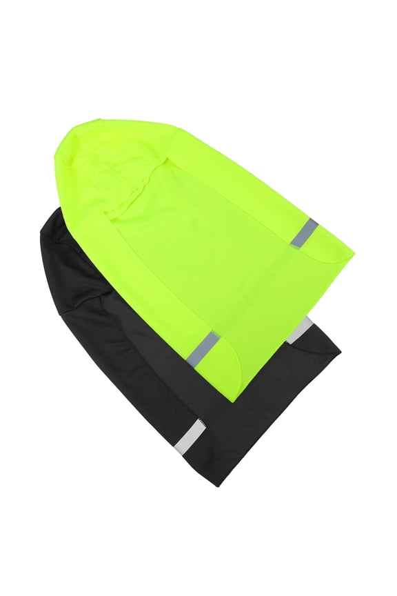 2Pcs Cycling Safety Cap with Cooling Breathable Material Neck Sun Shade and Reflective Stripes