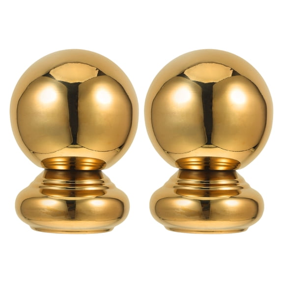 Alasum 2Pcs Decorative Golden Round Post Caps for Staircase Columns and Indoor Fence Posts