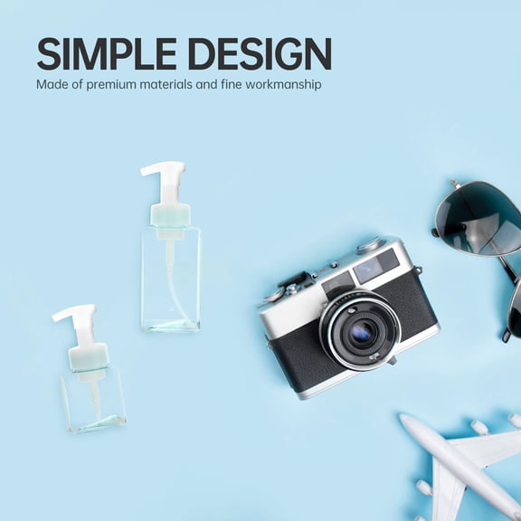 Alasum 2Pcs Portable Blue Travel Bottle Mousse Bubble Flask Reusable Packing Tool
