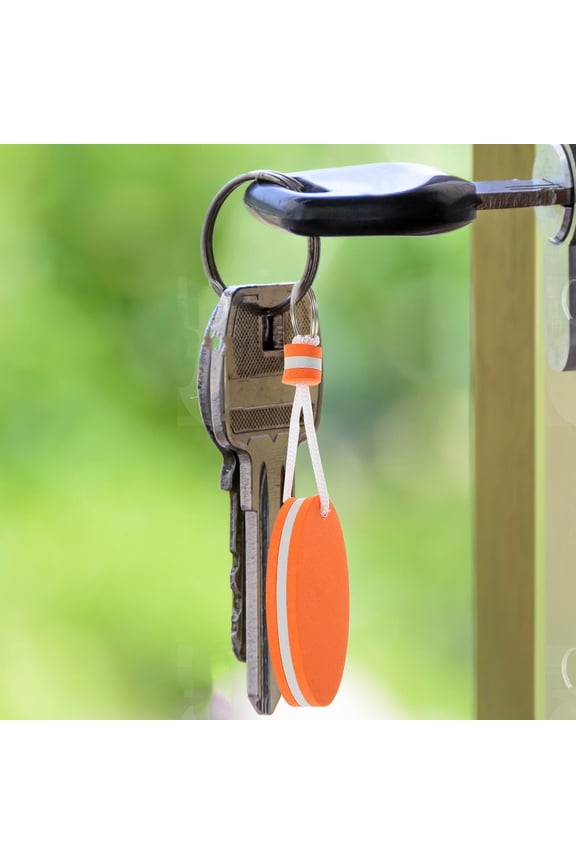2Pcs Floating Buoy Keychain Oval Durable Key Ring for Friends Who Enjoy Aquatic Activities Kayak Canoe