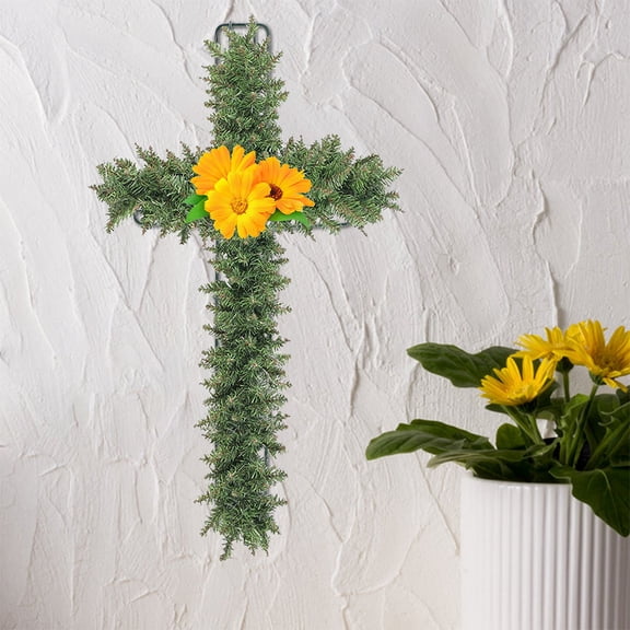 Alasum 2Pcs Hanging Wreath Frame Metal Wire Cross Form for Versatile Home Decoration