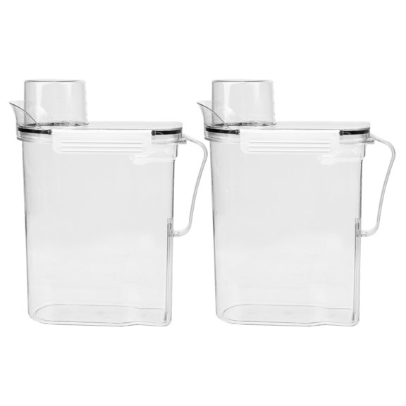 Alasum 2Pcs Laundry Detergent Storage Containers with Handle Airtight Plastic Bucket for Home Use