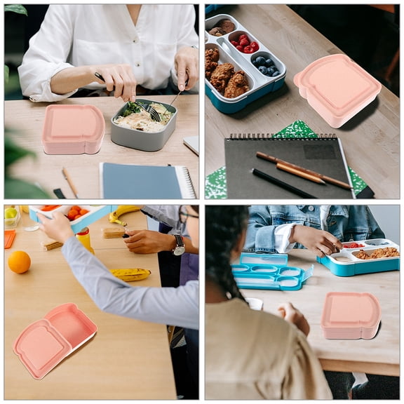 Alasum 2Pcs Lightweight Plastic Sandwich Container Pink for Sandwich and Toast Storage