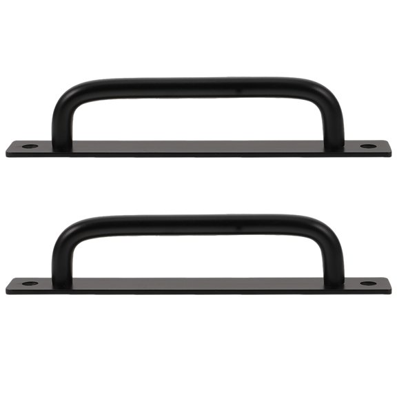 Alasum cabinet handles with backplate Black Aluminum Alloy 96mm Sliding Door Hardware 2 Pcs