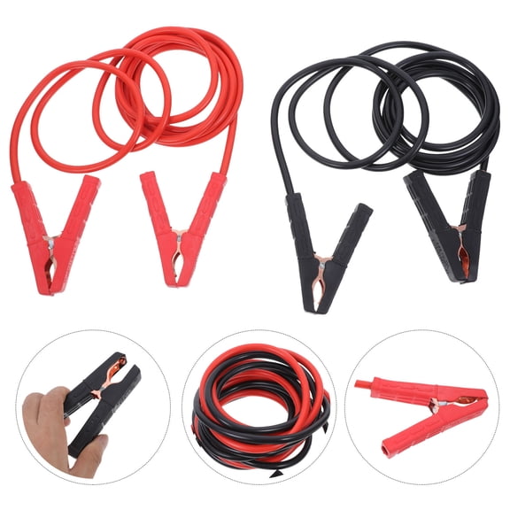 Alasum 2Pcs Multi Functional Car Jumper Cables with Quick Connect and Portable Design