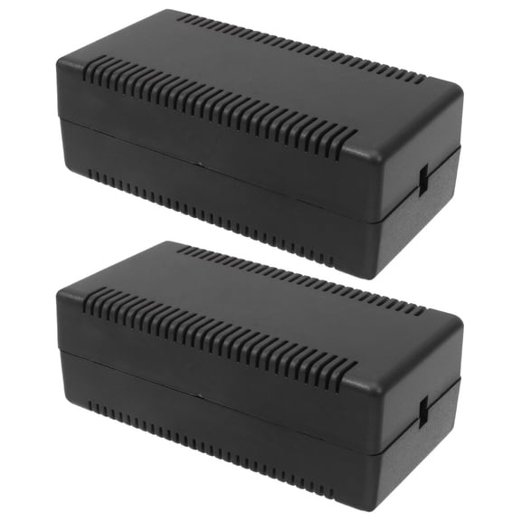 Alasum 2-Pack Black Plastic Circuit Board Junction Box for Power Supply and Amplifier Housing