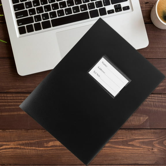 Alasum 2Pcs Plastic Report Covers Black Folder with Double Slot Design for File Storage