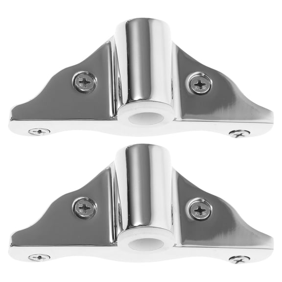 Alasum 2Pcs Plated Silver Stainless Steel Oarlock Socket Base for Boat Paddle Mounts and Kayak Hardware