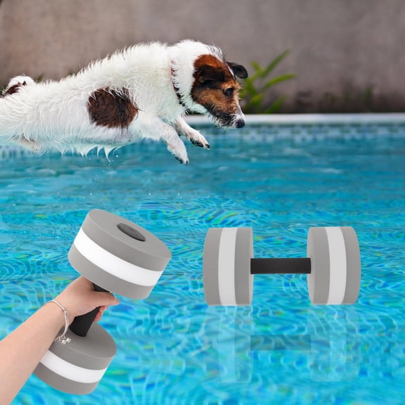 Alasum 2Pcs Portable Grey Pool Weights for Water Aerobics and Muscle Strengthening