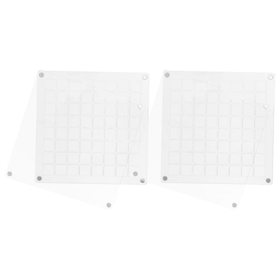 Alasum 2Pcs Portable Transparent Acrylic Shell Display Case Multi Grid Organizer